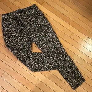 Cheetah Print Straight Leg Jeans